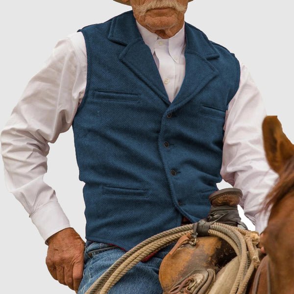 Men's Classic Rancher Vest | Notched Lapel Layering Fit Hero
