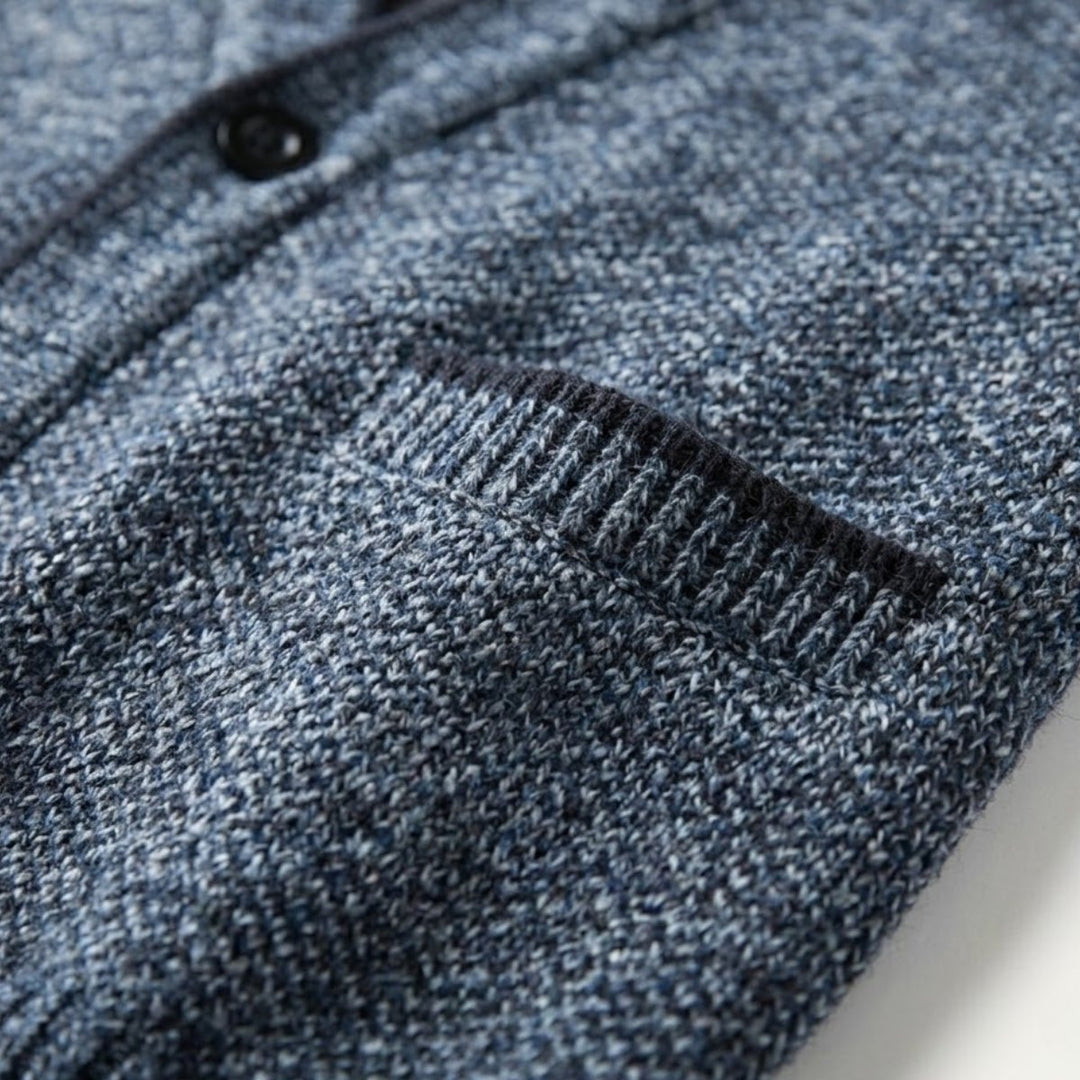 Men's Classic Soft Knit Button Cardigan Sweater | Plaid Lined Alternate