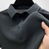 Men's Collared Casual Polo Shirts | Basket Weave Texture