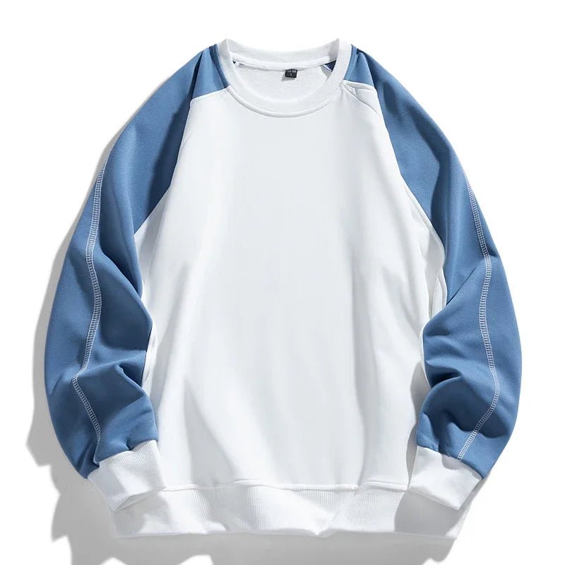 Men's Colorblock Sweatshirt | Raglan Sleeve Relaxed Fit Back