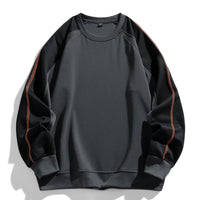 Men's Colorblock Sweatshirt | Raglan Sleeve Relaxed Fit Close Up