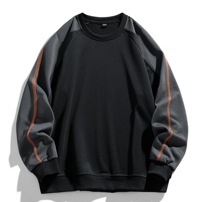 Men's Colorblock Sweatshirt | Raglan Sleeve Relaxed Fit Detail