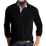 Men's Comfort Long Sleeve Shirt | Contrast Collar Placket Fit