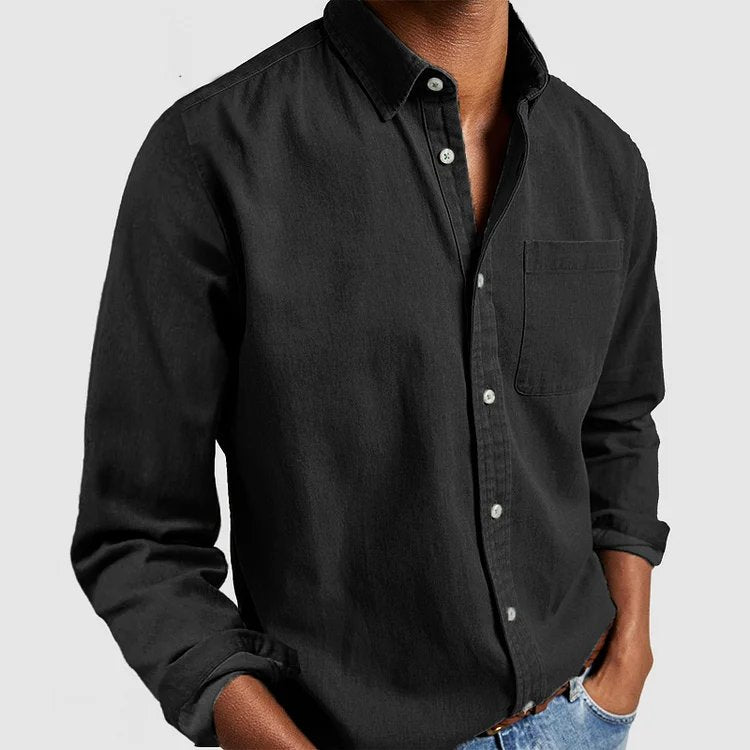 Men's Comfort Shirt with Chest Pocket | Breathable Stretch Fit Back