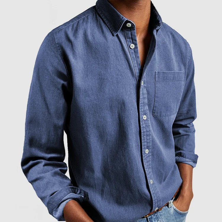 Men's Comfort Shirt with Chest Pocket | Breathable Stretch Fit Detail