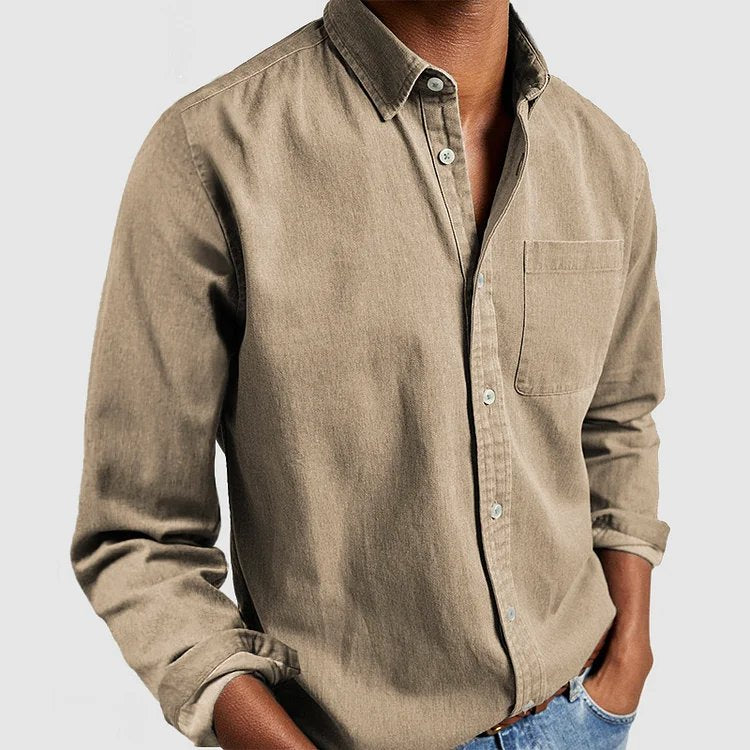 Men's Comfort Shirt with Chest Pocket | Breathable Stretch Fit Front