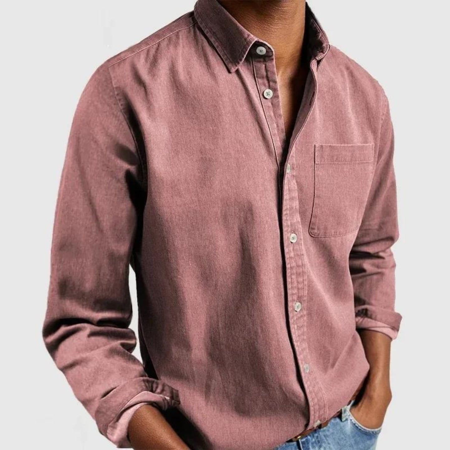 Men's Comfort Shirt with Chest Pocket | Breathable Stretch Fit Full