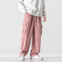 Men's Corduroy Cargo Pants | Relaxed Fit Drawstring Back