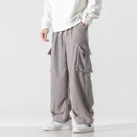 Men's Corduroy Cargo Pants | Relaxed Fit Drawstring Side