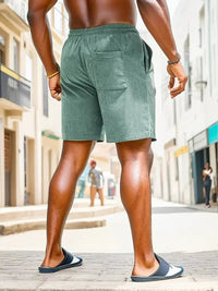 Men's Corduroy Shorts with Drawstring View 15