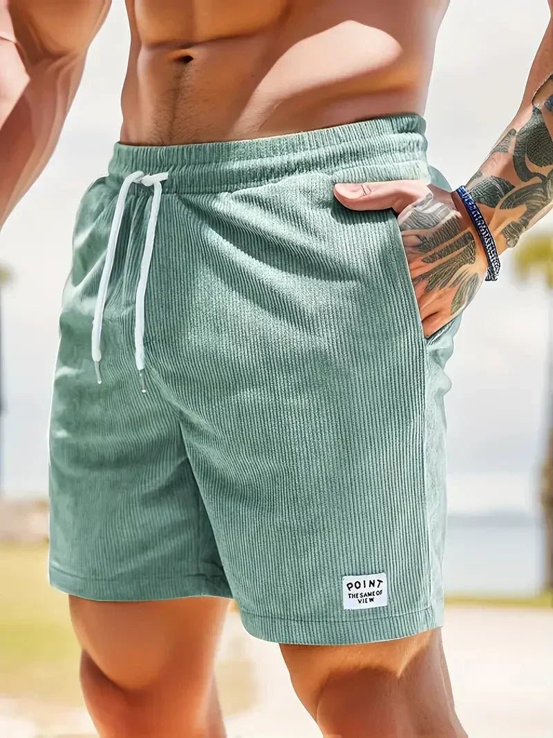 Men's Corduroy Shorts with Drawstring View 17