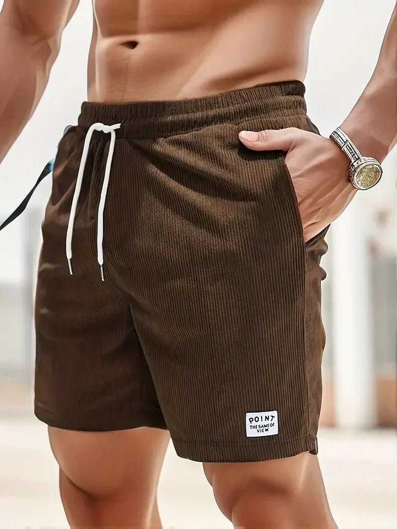 Men's Corduroy Shorts with Drawstring View 21