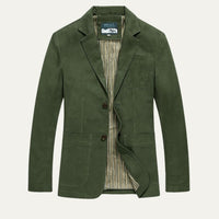 Men's Cotton Blazer Style Windbreaker | Patch Pocket Casual Back