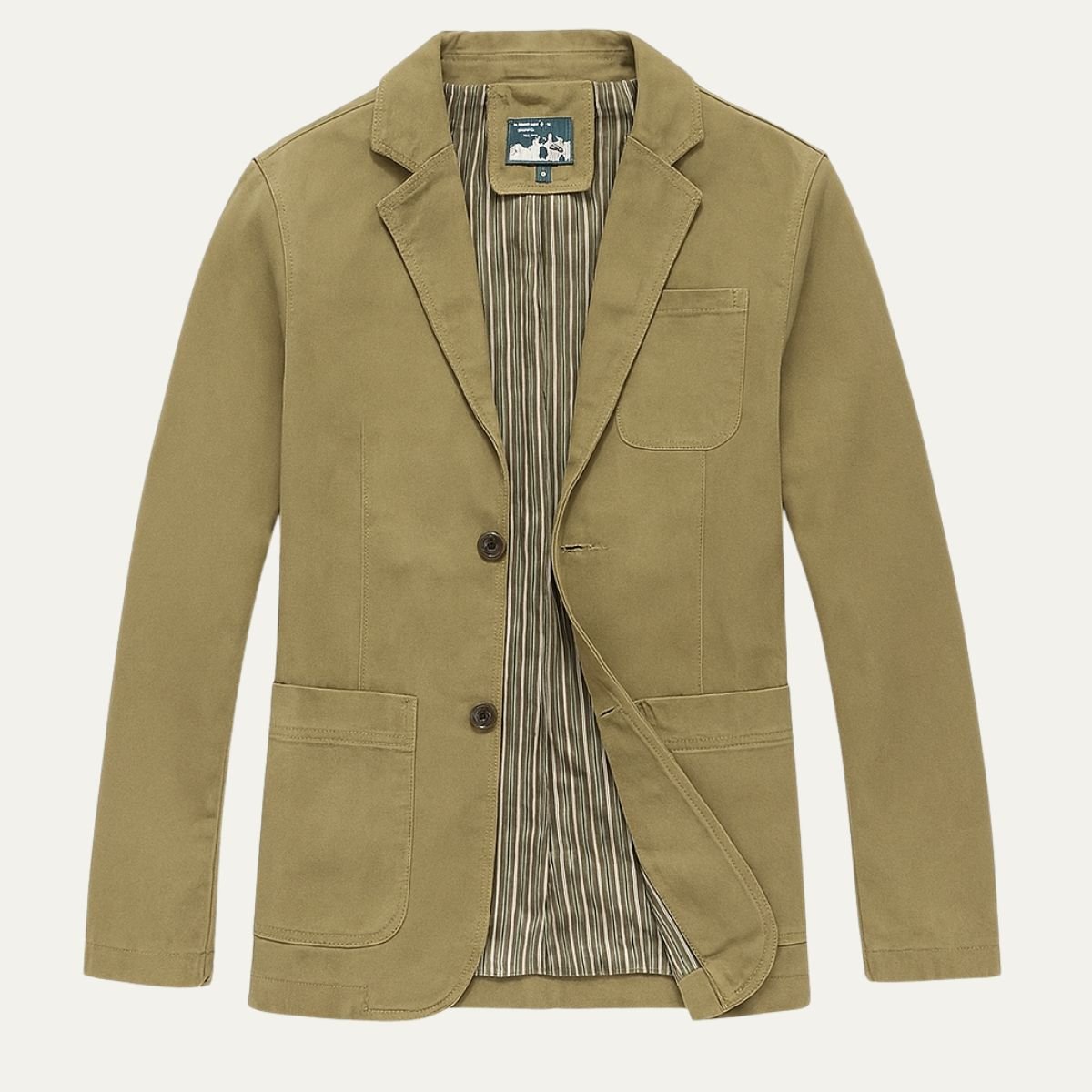 Men's Cotton Blazer Style Windbreaker | Patch Pocket Casual Hero