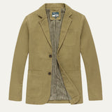 Men's Cotton Blazer Style Windbreaker | Patch Pocket Casual