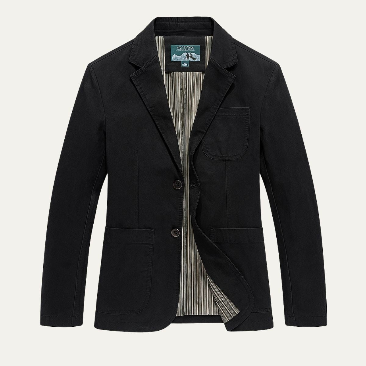 Men's Cotton Blazer Style Windbreaker | Patch Pocket Casual Lifestyle