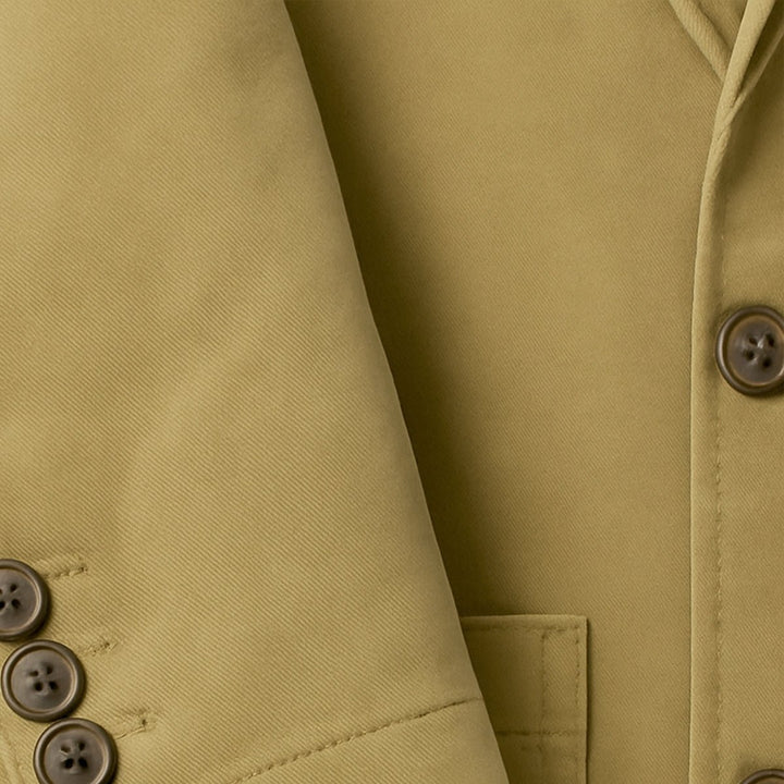 Men's Cotton Blazer Style Windbreaker | Patch Pocket Casual Side