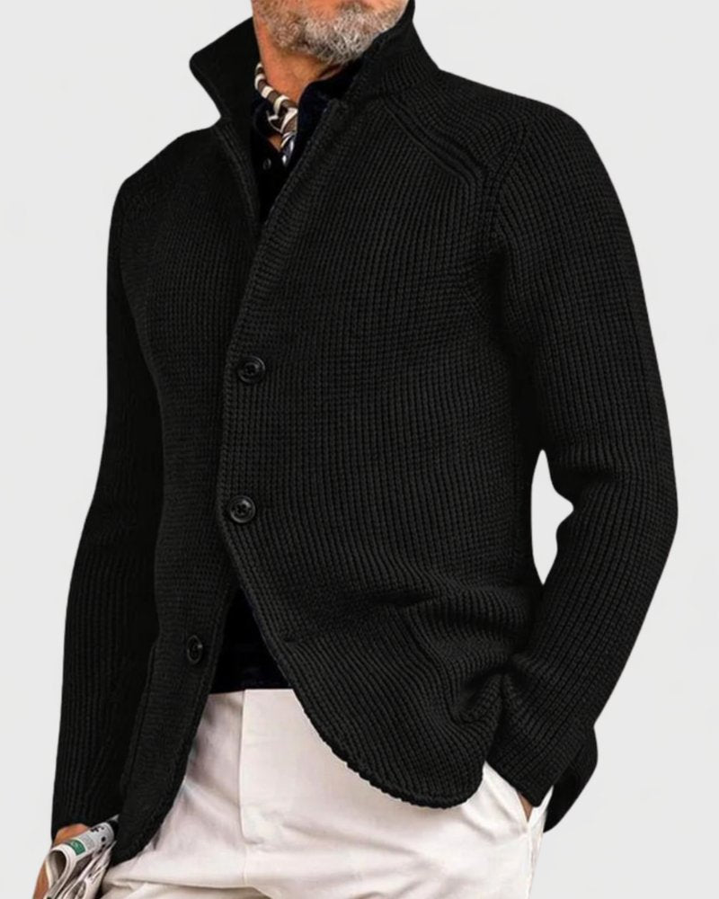 Men's Cozy Coat | Stand Collar Relaxed Fit Detail