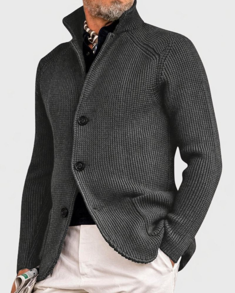 Men's Cozy Coat | Stand Collar Relaxed Fit Side
