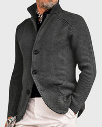 Men's Cozy Coat | Stand Collar Relaxed Fit Side