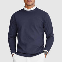 Men's Crew Neck Sweater | Casual Knit Back