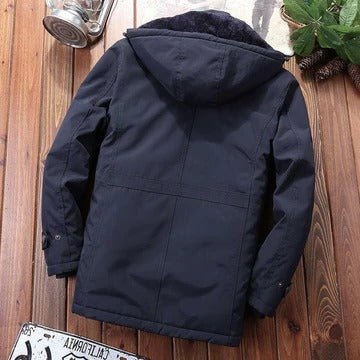 Men's Detachable Hood Hooded Winter Jacket | Insulated Back