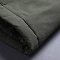 Men's Detachable Hood Hooded Winter Jacket | Insulated Close Up