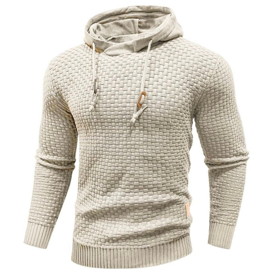 Men's Diagonal Drawstring Hoodie | Slim Fit Casual Detail