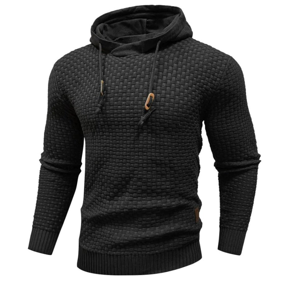 Men's Diagonal Drawstring Hoodie | Slim Fit Casual Hero