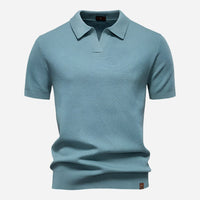 Men's Diamond Knit Polo Top Angle