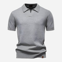 Men's Diamond Knit Polo Top Back