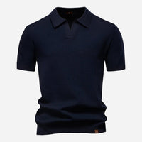 Men's Diamond Knit Polo Top Front