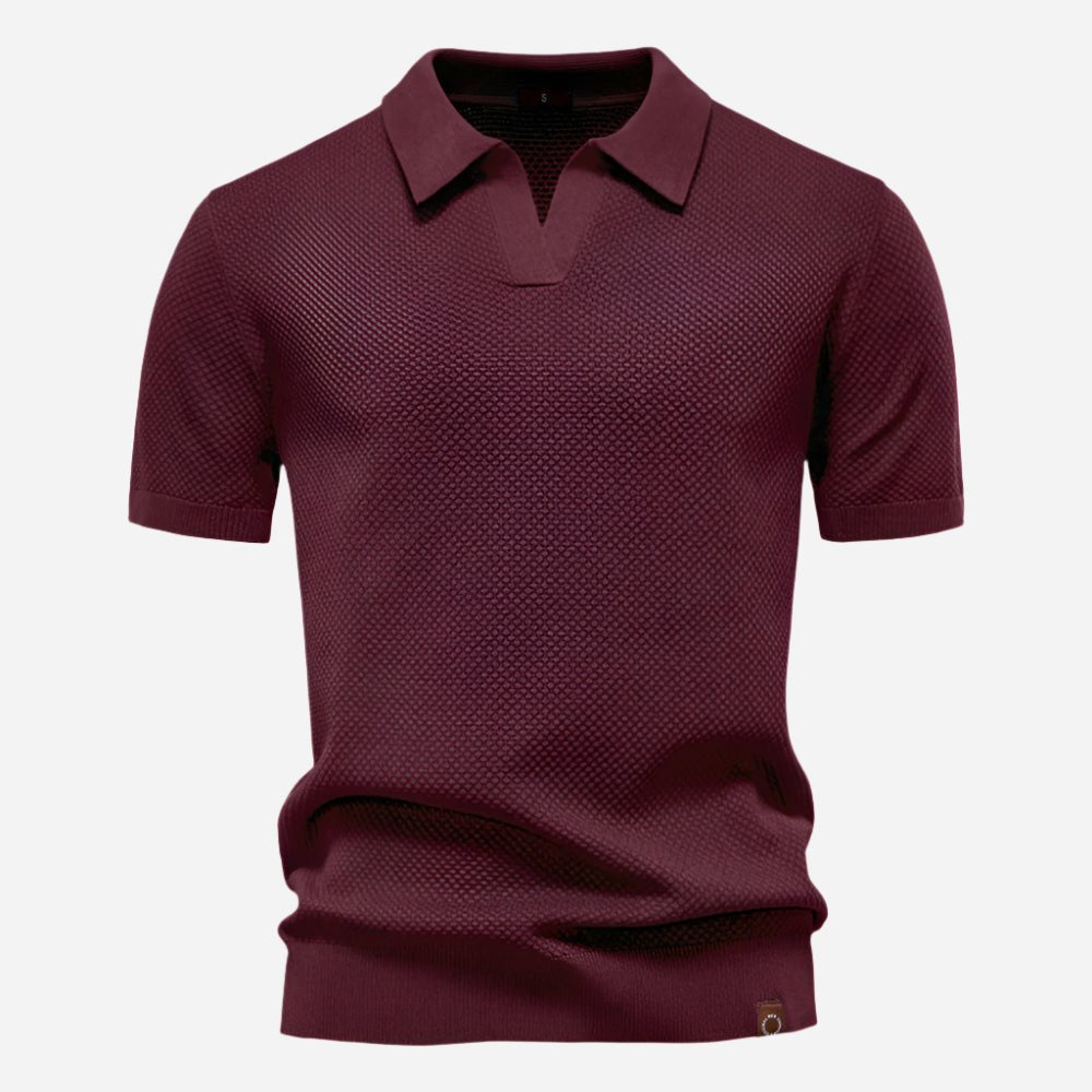 Men's Diamond Knit Polo Top Full