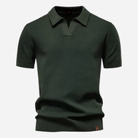 Men's Diamond Knit Polo Top Side