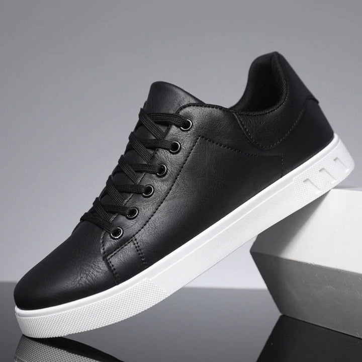Men's Distressed Leather Sneaker Shoes Detail