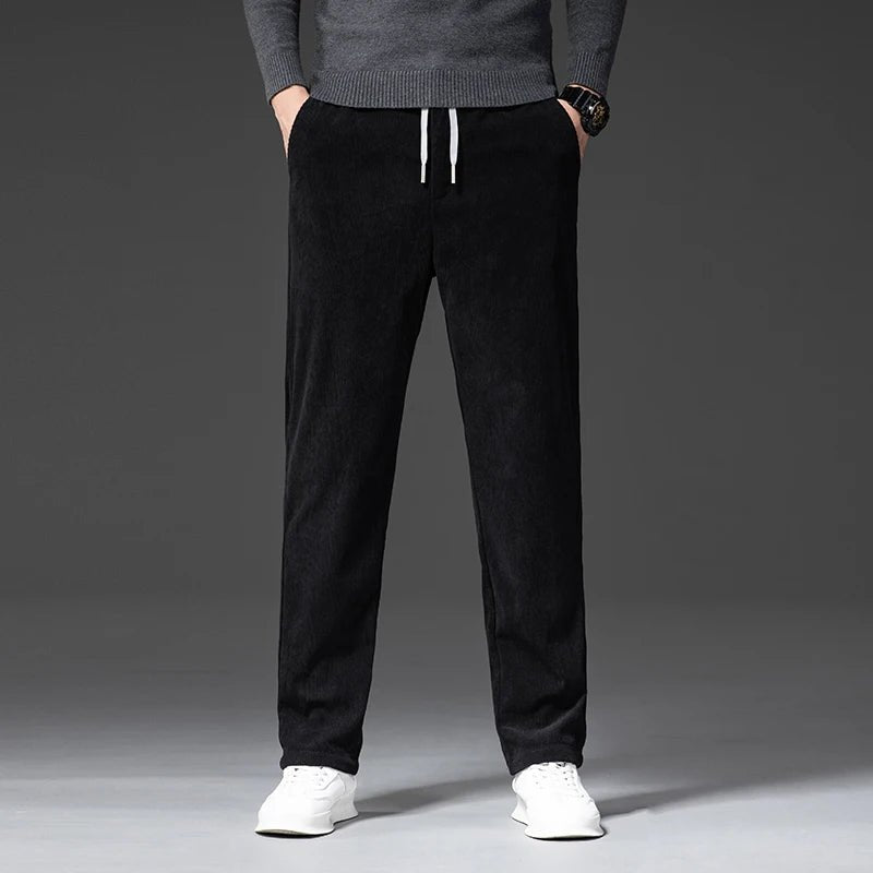 Men's Drawstring Corduroy Chinos | Tailored Casual Fit Back