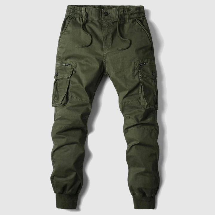 Men's Drawstring Cuffed Cargo Joggers | Relaxed Everyday Fit Side