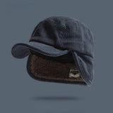 Men's Ear Flap Corduroy Hat | Insulated Winter