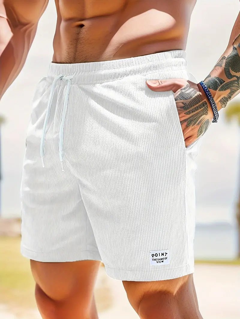 Men's Elastic Waist Swimwear Shorts Side