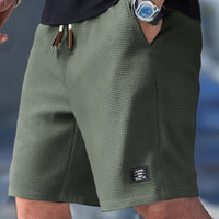 Men's Elegant Knit Shorts Pants Back