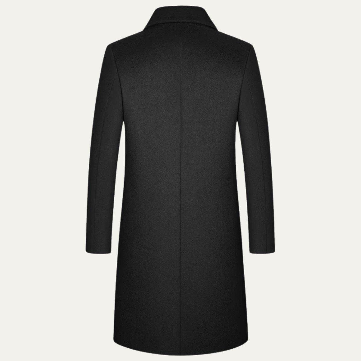 Men's Elegant Long Winter Coat | Single-Breasted Smart Fit Back