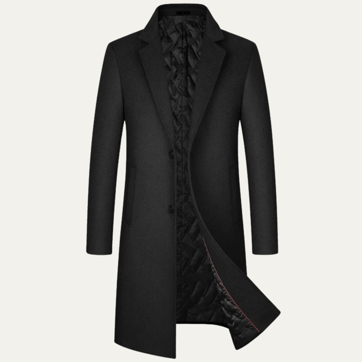Men's Elegant Long Winter Coat | Single-Breasted Smart Fit Hero