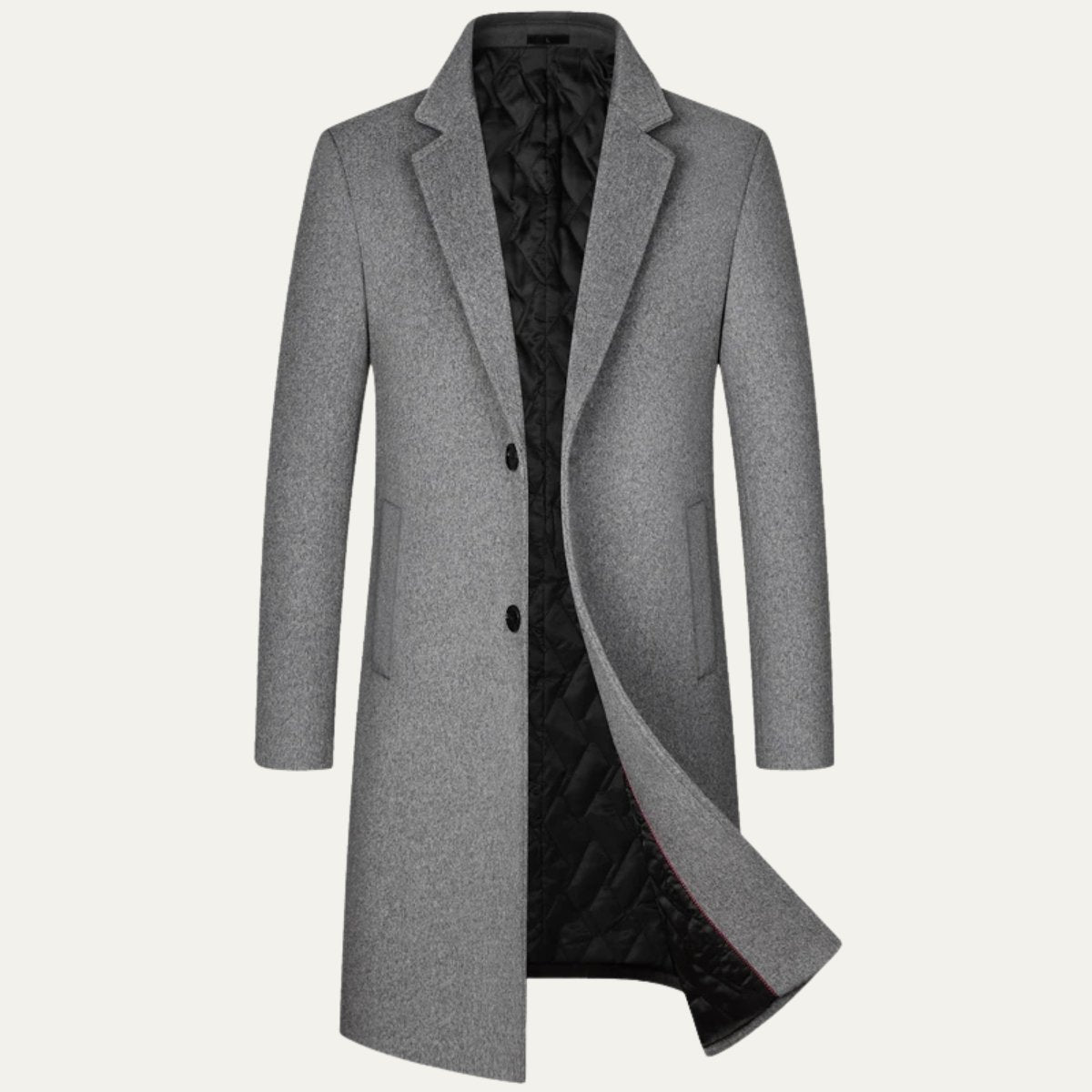 Men's Elegant Long Winter Coat | Single-Breasted Smart Fit Lifestyle