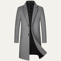 Men's Elegant Long Winter Coat | Single-Breasted Smart Fit Lifestyle