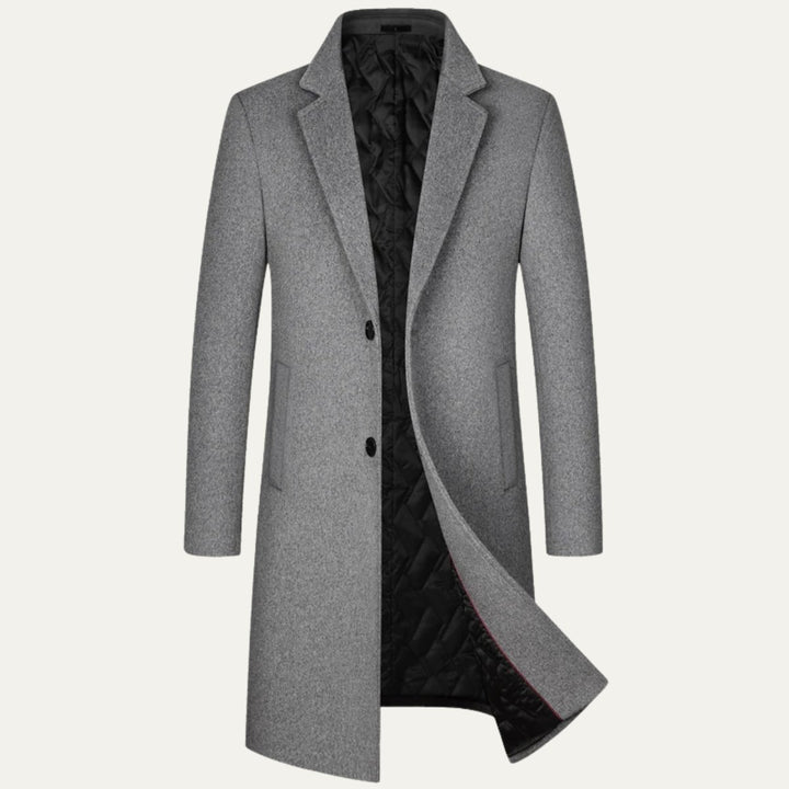 Men's Elegant Long Winter Coat | Single-Breasted Smart Fit Lifestyle