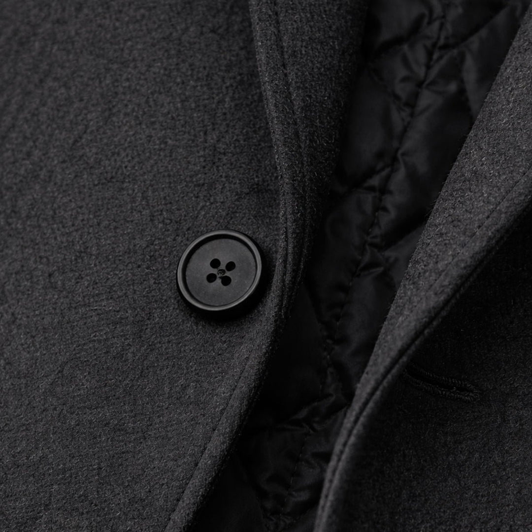 Men's Elegant Long Winter Coat | Single-Breasted Smart Fit Side