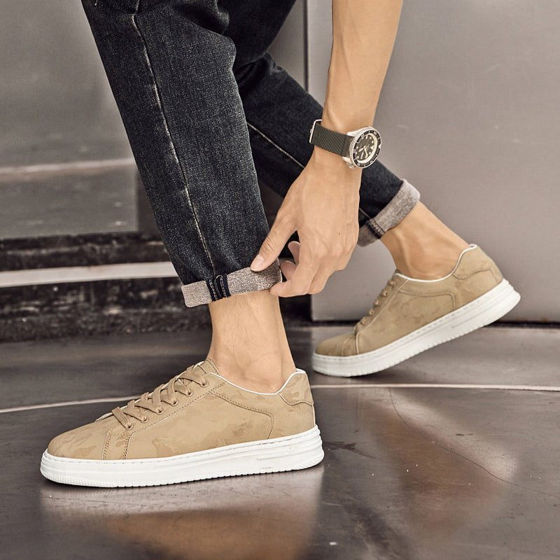Men's Embossed Leather Sneakers | Casual Alternate
