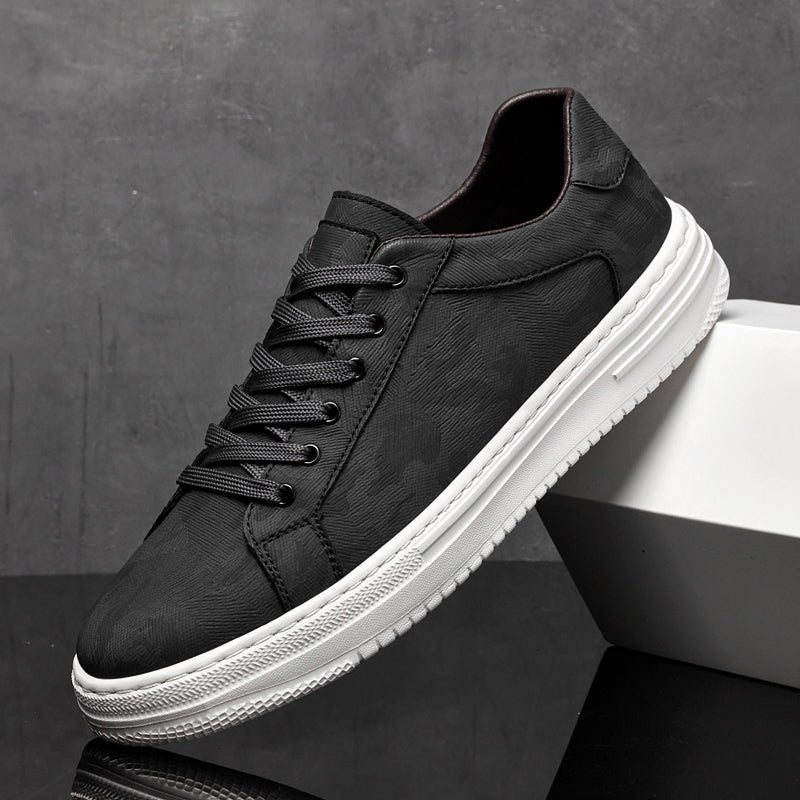 Men's Embossed Leather Sneakers | Casual Hero