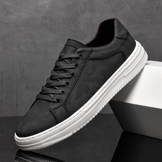 Men's Embossed Leather Sneakers | Casual Hero