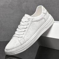 Men's Embossed Leather Sneakers | Casual View 11